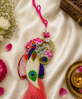 Premium Lotus Peacock Designer Rakhi Combo