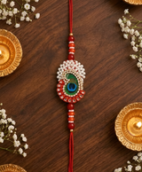 Mayur Crest Pearl Designer Rakhi