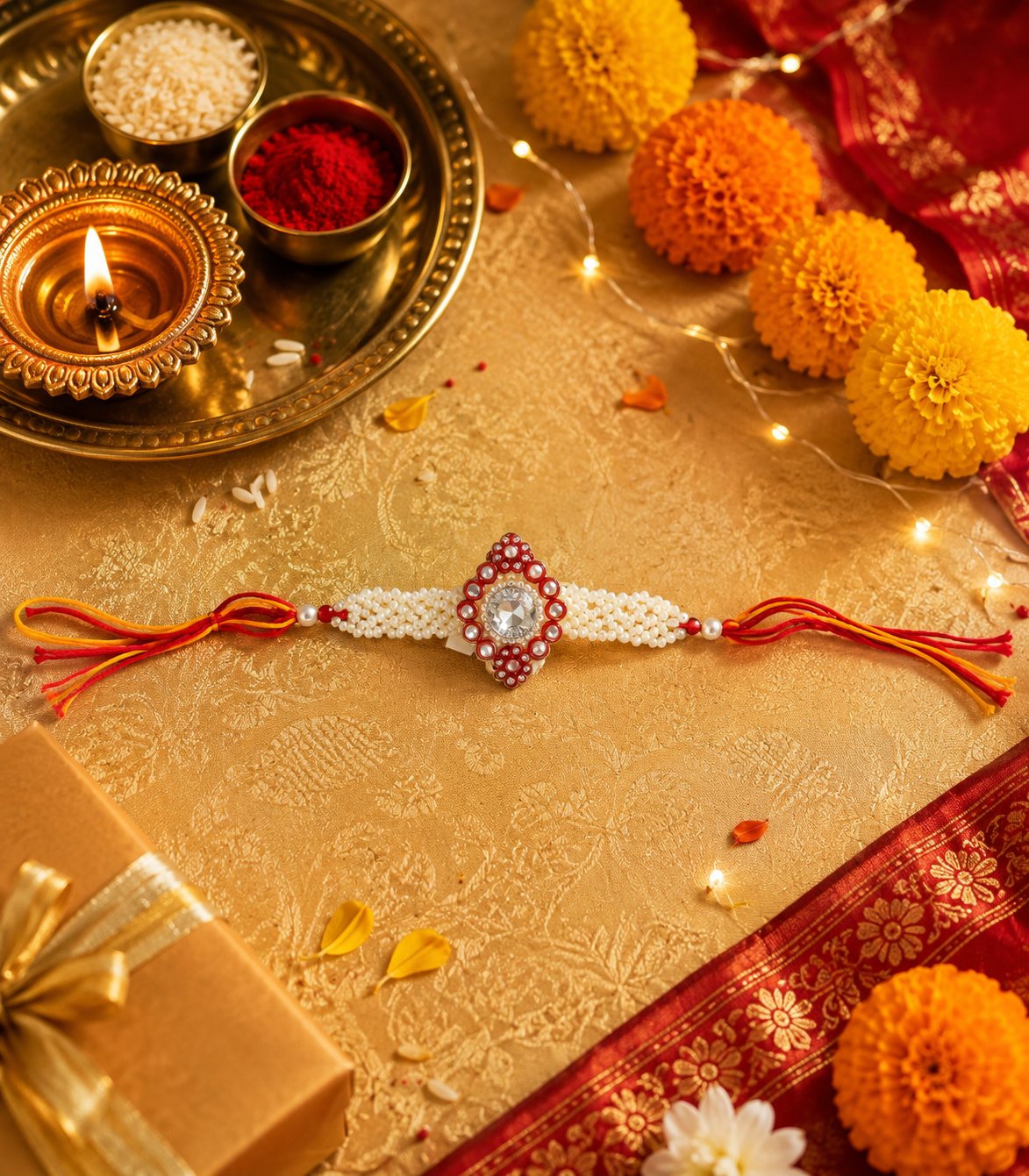 Rajwada Pearl Glow Rakhi