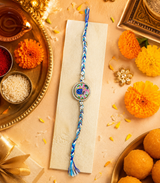 Krishna Leela Blue Braided Rakhi