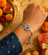 Krishna Leela Blue Braided Rakhi