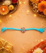 Aqua Bloom Crystal Rakhi