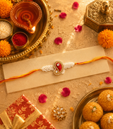 Rajsi Pearl Teardrop Rakhi