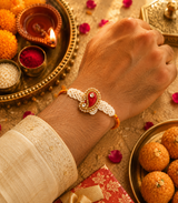 Rajsi Pearl Teardrop Rakhi