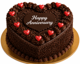 Red Roses & Heart Chocolate Anniversary Celebration Combo