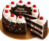 Red Roses, White Lilies & Black Forest Anniversary Celebration Combo