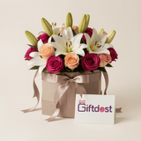 Royal Blush Lily Rose Hatbox