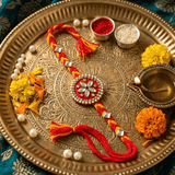 Ruby Pearl Floral Designer Rakhi