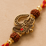 Sacred Om Rudraksha Spiritual Rakhi