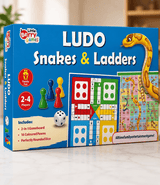 2-in-1 Ludo & Snakes and Ladders Family Board Game