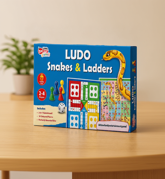 2-in-1 Ludo & Snakes and Ladders Family Board Game
