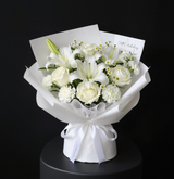 Snow Pearl Birthday Bouquet