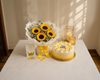 Cheerful Sunflowers & Pineapple Birthday Cake Combo