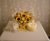 Sunflowers & Yellow Roses Pineapple Anniversary Celebration Combo