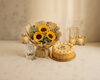 Sunshine Birthday Combo – Sunflower Bouquet & Butterscotch Cake