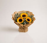 Sunflowers & Yellow Roses Pineapple Anniversary Celebration Combo