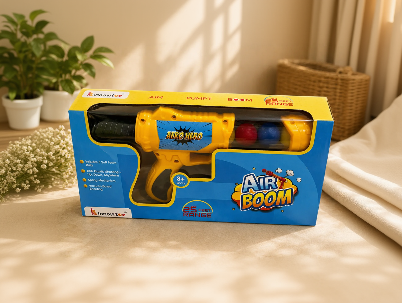 Air Boom Aero Hero Soft Foam Ball Blaster Gun