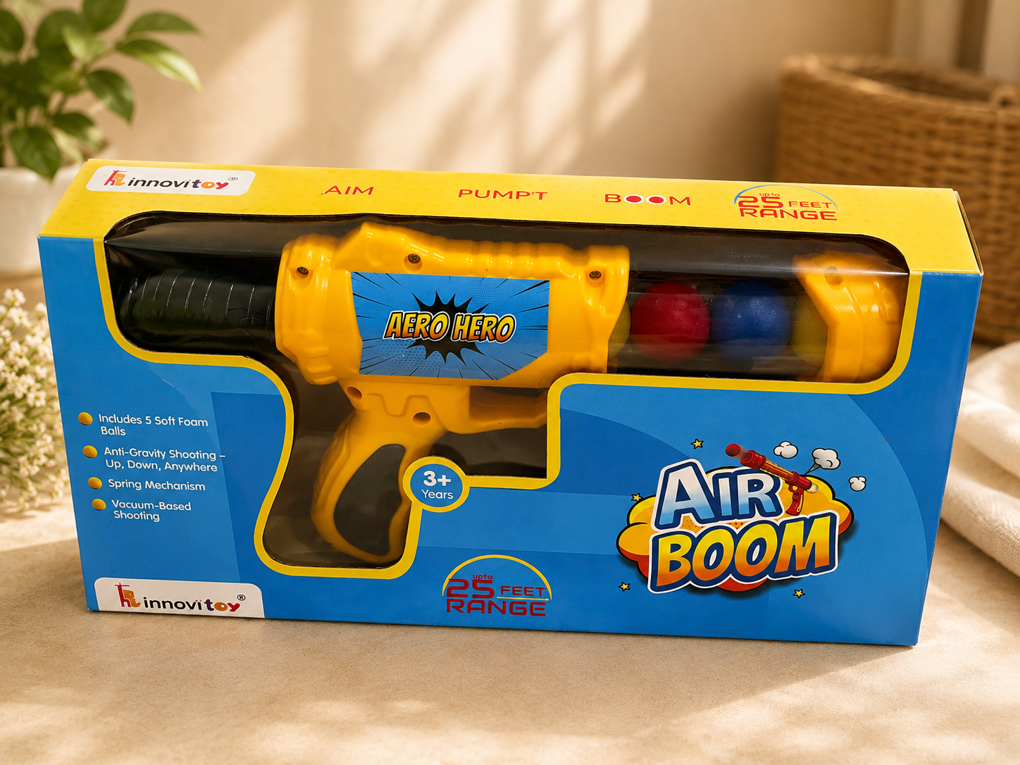 Air Boom Aero Hero Soft Foam Ball Blaster Gun