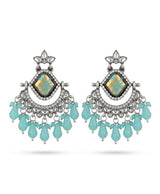 Turquoise Heritage Chandbali Earrings