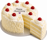 White Roses, Purple Orchids & White Forest Anniversary Celebration Combo